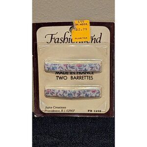 Vintage Joyce Creations Hair Barrettes Made In France Pack of Two